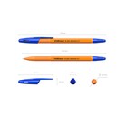 Ручка шариковая ErichKrause R-301 Orange Stick, узел 0.7 мм, чернила синие, длина линии письма 2000 метров, штрихкод на ручке - Фото 2