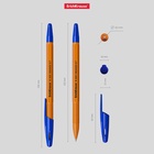 Ручка шариковая ErichKrause R=301 Orange Stick, узел 0.7 мм, синяя - Фото 17