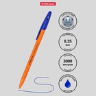 Ручка шариковая ErichKrause R-301 Orange Stick, узел 0.7 мм, чернила синие, длина линии письма 2000 метров, штрихкод на ручке 2288910 - фото 1992770