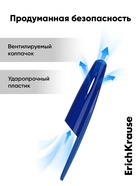 Ручка шариковая ErichKrause R=301 Orange Stick, узел 0.7 мм, синяя - Фото 10
