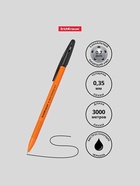 Ручка шариковая ErichKrause R=301 Orange Stick, узел 0.7 мм, чёрная - Фото 2