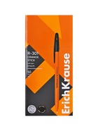 Ручка шариковая ErichKrause R=301 Orange Stick, узел 0.7 мм, чёрная - Фото 17