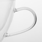 Кружка с двойными стенками Magistro «Лиди. Дуо», 400 мл, стекло, прозрачная - Фото 3