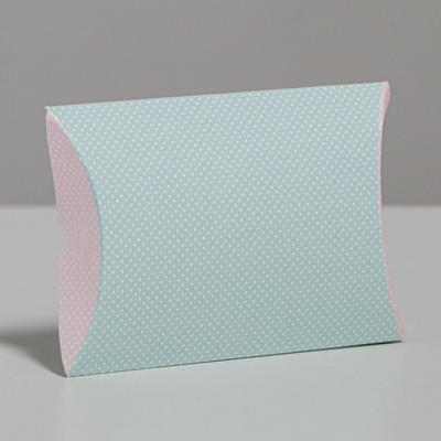 Коробка подарочная складная фигурная, упаковка, «Белый горошек», 11×8×2 см