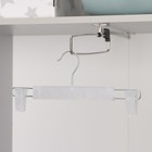 Вешалка для брюк и юбок с зажимами, 29×13 см, цвет прозрачный - Фото 4