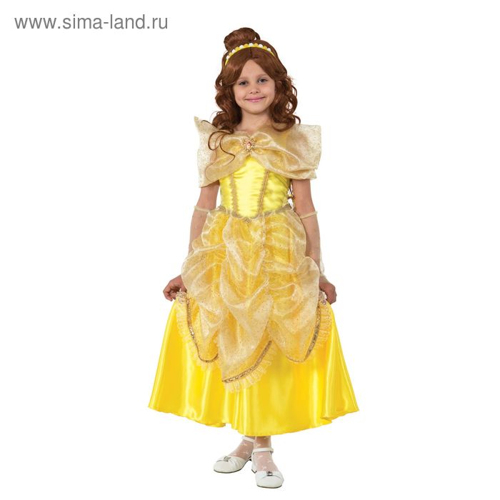 Карнавальный костюм «Принцесса Белль», текстиль, размер 38, рост 146 см - Фото 1