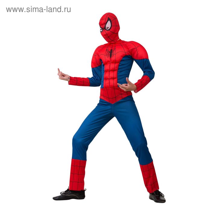 Карнавальный костюм «Человек-паук», текстиль, размер 36, рост 146 см - Фото 1
