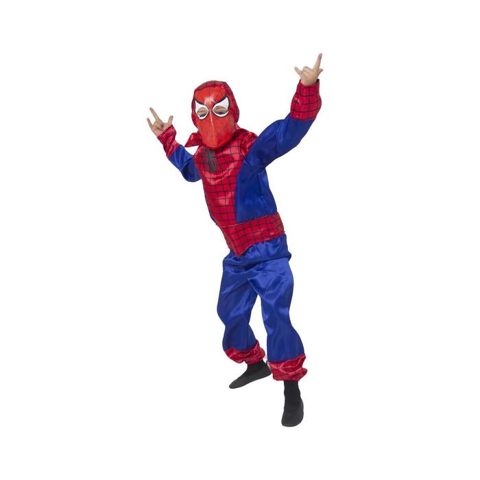 Карнавальный костюм «Человек-паук», текстиль, размер 26, рост 104 см - Фото 1