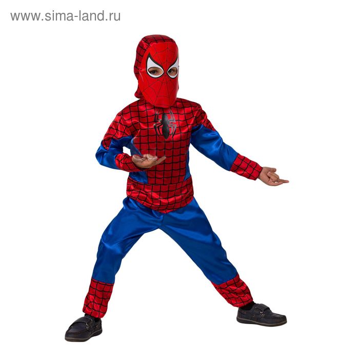 Карнавальный костюм «Человек-паук», текстиль, размер 38, рост 152 см - Фото 1