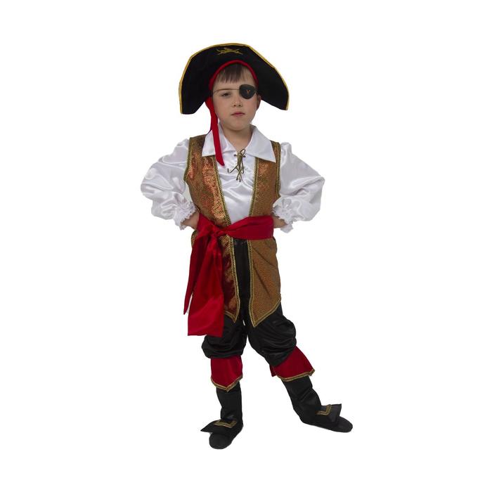 Карнавальный костюм «Капитан Флинт», текстиль, размер 30, рост 116 см - Фото 1