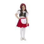 Карнавальный костюм «Красная Шапочка», текстиль, размер 28, рост 110 см - фото 8540192