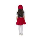 Карнавальный костюм «Красная Шапочка», текстиль, размер 28, рост 110 см - Фото 3
