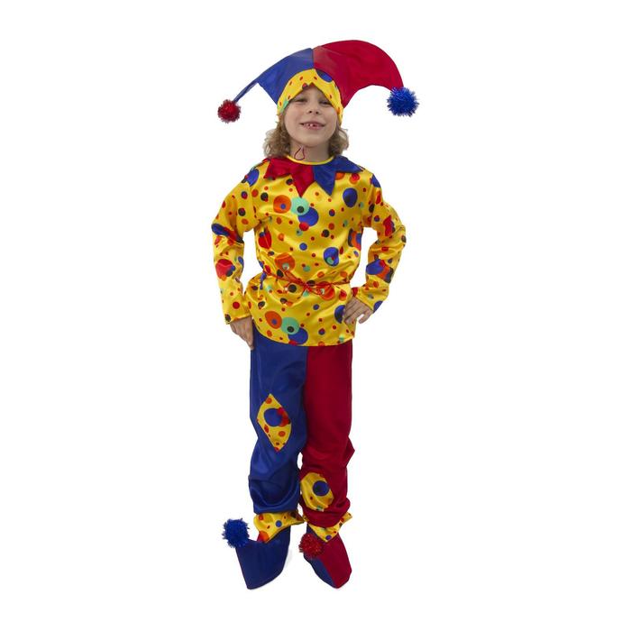 Карнавальный костюм «Петрушка», текстиль, р. 34, рост 134 см - Фото 1