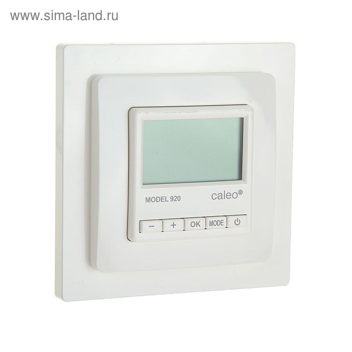 Терморегулятор CALEO 920, LCD-дисплей, 2000 Вт, белый - Фото 1