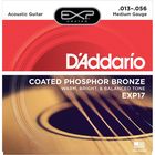 Струны для акустической гитары D'Addario EXP17 Coated Phosphor Bronze , Medium, 13-56 - фото 299630102