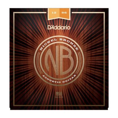 Струны для акустической гитары D'Addario NB1256 Nickel Bronze, Light Top/Med Bottom, 12-56