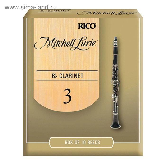 Трости для кларнета Bb Rico RML10BCL300 Mitchell Lurie Premium, размер 3.0, 10шт - Фото 1