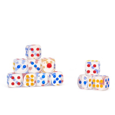Кости игральные, кубики для настольных игр 1.4×1.4 см, фасовка 100 шт., прозрачные