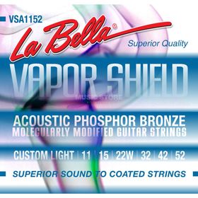 Струны для акустической гитары La Bella VSA1152 Vapor Shield, 11-52