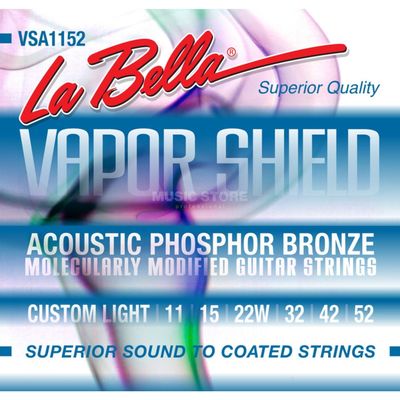 Струны для акустической гитары La Bella VSA1152 Vapor Shield, 11-52