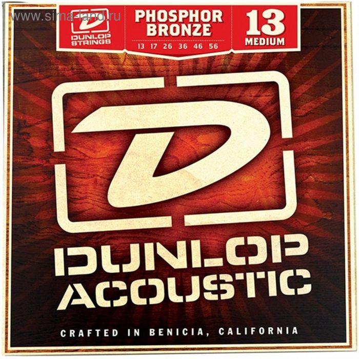 Струны для акустической гитары Dunlop DAP1356 , Medium, 13-56 - Фото 1