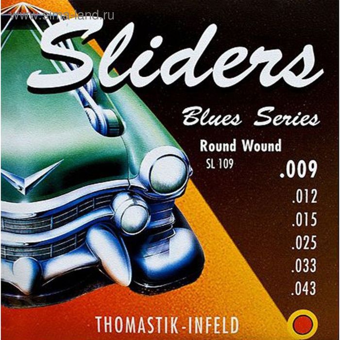 Струны для электрогитары Thomastik SL109 Blues Sliders, Light, 9-43 - Фото 1