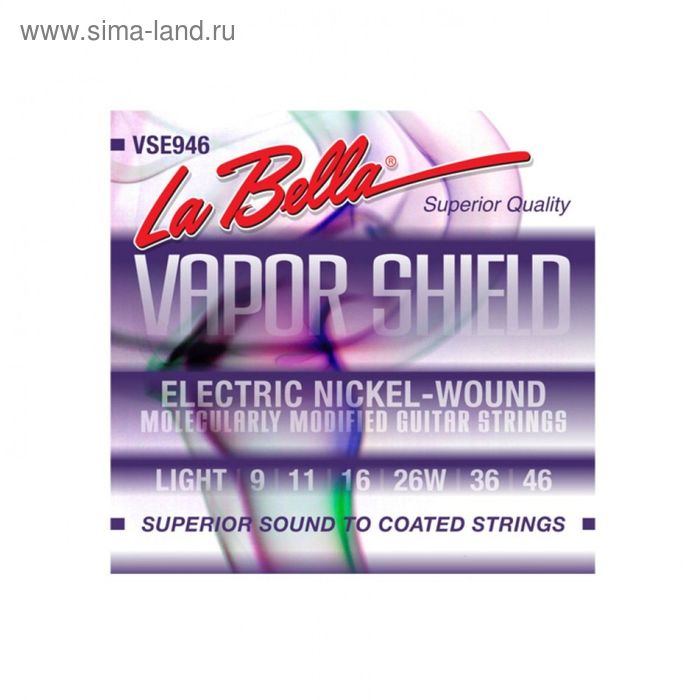 Струны для электрогитары La Bella VSE946 Vapor Shield, Light, 9-46 - Фото 1