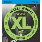 Струны для бас-гитары D`Addario EXL165 XL NICKEL WOUND Long Regular Ligth Top Medium Bottom 45-105 - фото 299630131