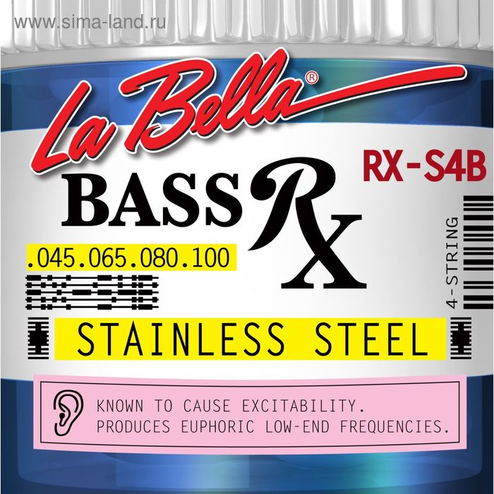 Струны для бас-гитары La Bella RX-S4B RX – Stainless  45-100 - Фото 1