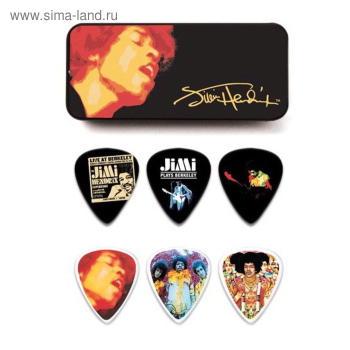 Медиаторы Dunlop JH-PT03H Jimi Hendrix Electric Lady Land  12шт, толстые, в коробочке, - Фото 1