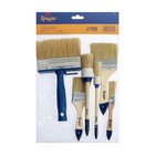 Набор кистей ТУНДРА, плоские 3/4", 2", 3", круглые №2, №8, макловица 30×120 мм, 6 шт. - Фото 6