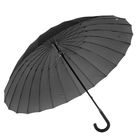 Зонт-трость, механический, облегчённый, R=60см, цвет чёрный - Фото 2