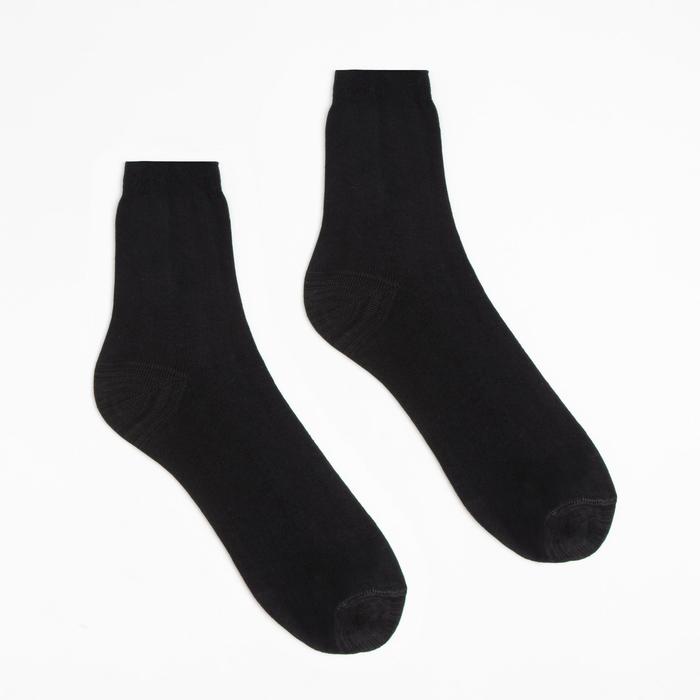 Носки мужские, цвет чёрный, размер 25 - Фото 1