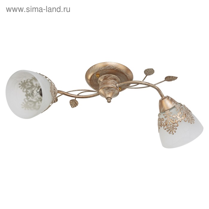 Люстра "Анталия" 2 лампы 60W E27 золото-белый - Фото 1