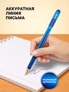 Ручка шариковая MunHwa. MC Gold, синий стержень, узел 1 мм, резиновый упор - Фото 2