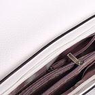 Сумка женская на молнии, отдел с перегородкой, наружный карман, длинный ремень, цвет белый - Фото 5