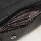 Сумка женская на молнии, отдел с перегородкой, наружный карман, длинный ремень, цвет чёрный - Фото 3