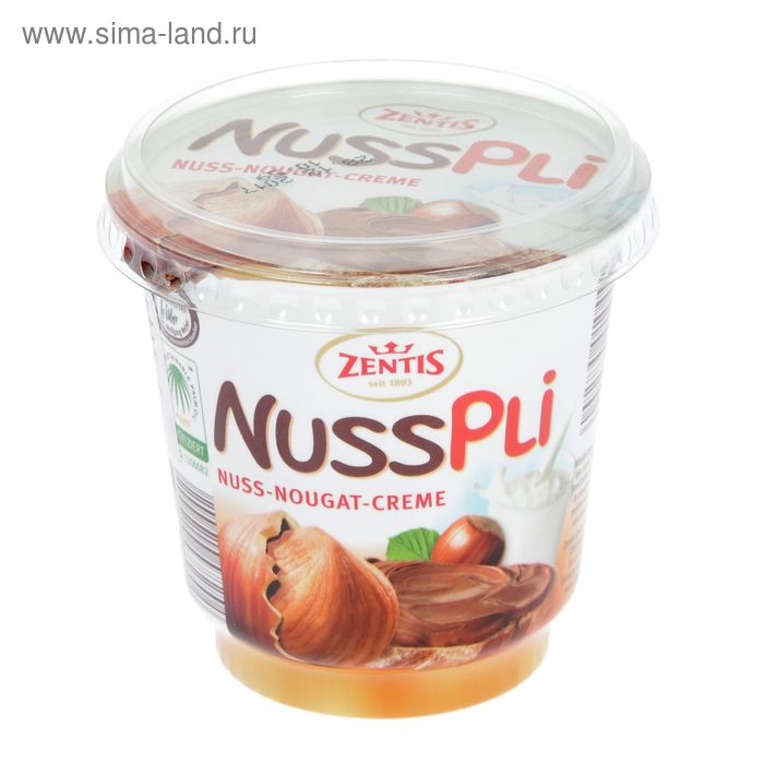 Ореховая паста Zentis с лесным орехом Nusspli с добавлением какао, 400 г - Фото 1