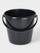 Ведро хозяйственное, 10 л, d=29 см, h=28 см, пластик, чёрное - Фото 2