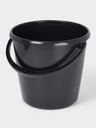 Ведро хозяйственное, 10 л, d=29 см, h=28 см, пластик, чёрное - Фото 3