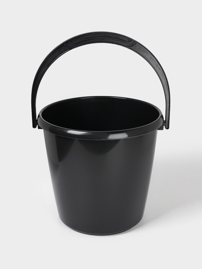 Ведро хозяйственное, 20 л, пластик, чёрное