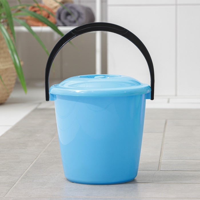 Ведро с крышкой, 5 л, МИКС - Фото 1