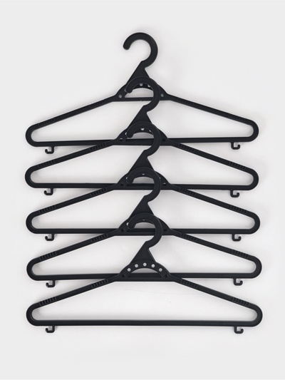 Плечики - вешалки для одежды, 5 шт., размер 46-48, чёрные