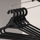 Набор вешалок-плечиков для одежды, размер 46-48, 5 шт, цвет чёрный - Фото 4
