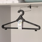 Плечики - вешалки для одежды, 5 шт., размер 46-48, чёрные - Фото 6