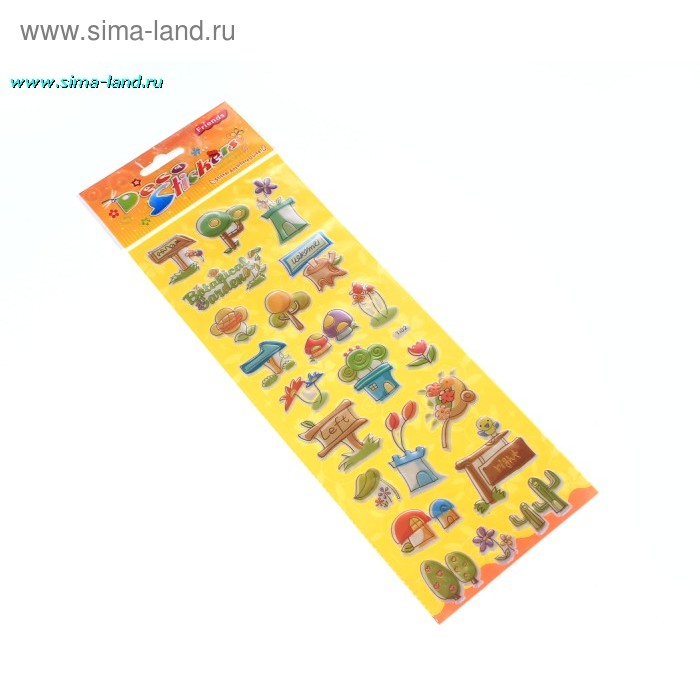 наклейка пластик перламутр 34*11 см сад два вида - Фото 1