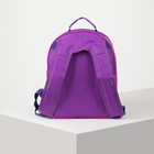 Рюкзак школьный, 2 отдела на молниях, 2 наружных кармана, цвет фиолетовый - Фото 2
