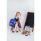 Рюкзак школьный, 2 отдела на молниях, 2 наружных кармана, цвет голубой/фиолетовый - Фото 9