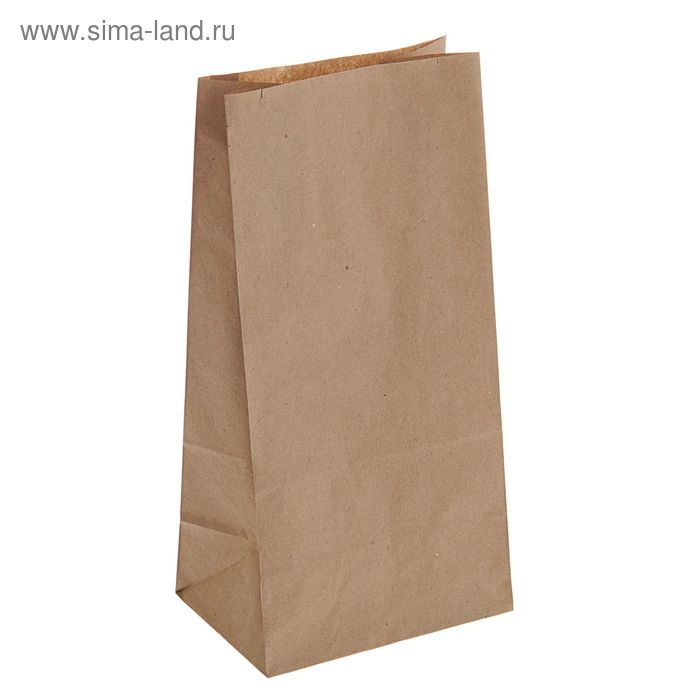 Пакет крафт бумажный под бутылку, 12 х 8 х 24 см - Фото 1