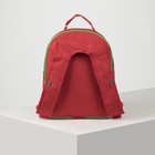 Рюкзак школьный, 2 отдела на молниях, 2 наружных кармана, цвет красный/белый - Фото 2